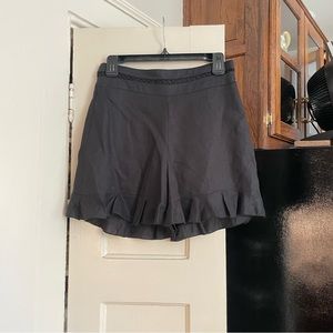 Karina Grimaldi black high waist linen shorts